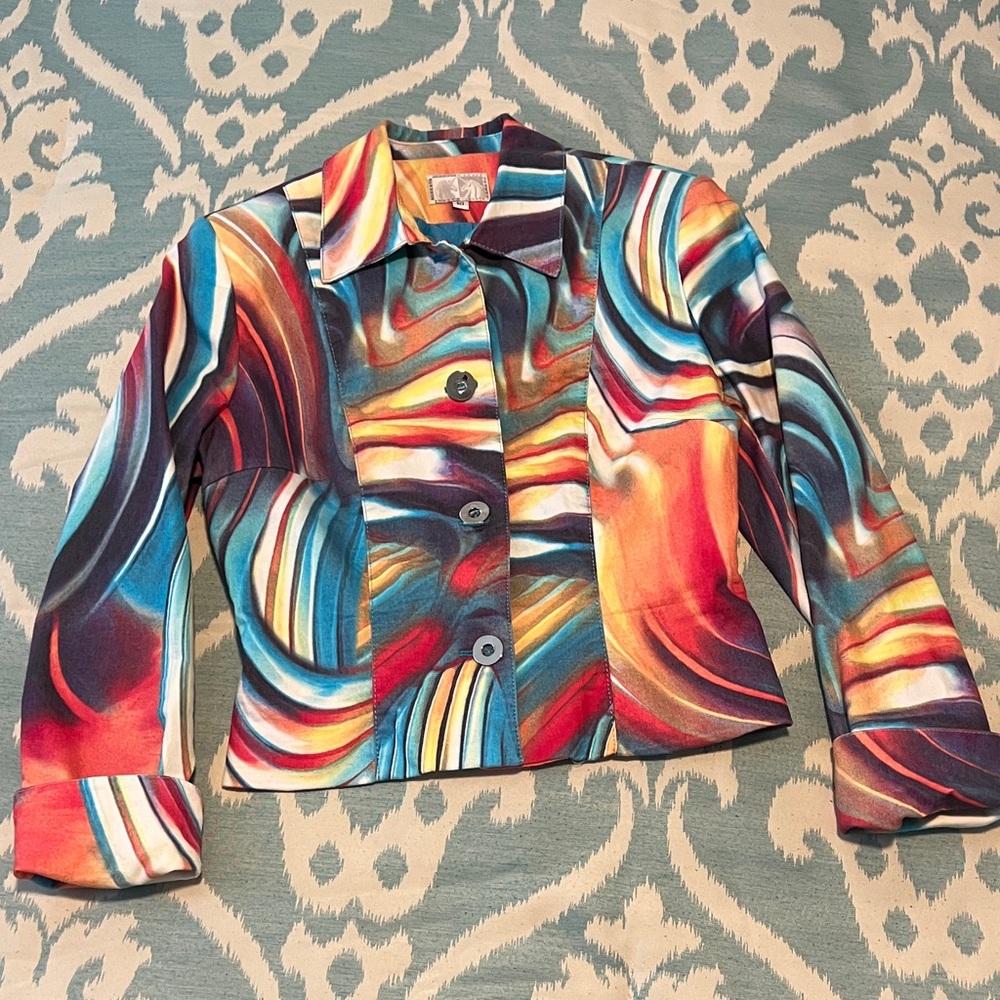 Alberto Makali Multicolor Abstract Blazer